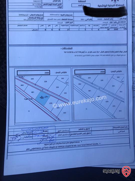 أرض مساحة 1762م للبيع في عمان - ام العمد