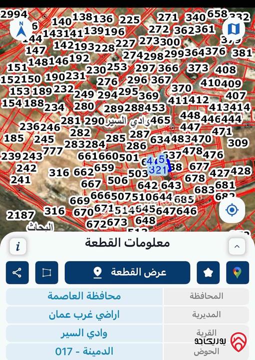 أرض مساحة 1 دونم للبيع في عمان - الدمينة