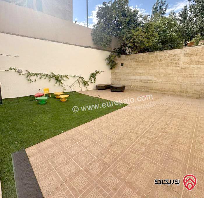 شقة ارضية مساحة 200م داخلي و 150م خارجي للايجار المفروش مع حديقة ومدخل خاص في عمان - جبل عمان 