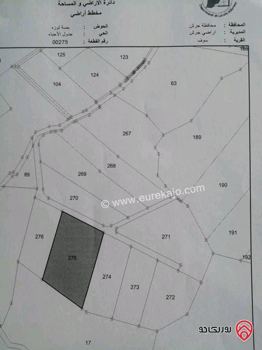 مزرعة مساحة 6041م للبيع في جرش - سوف