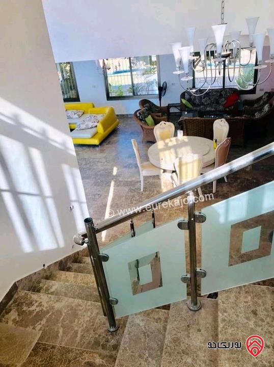 مزرعة وفيلا مفروشة بالكامل مساحة 300م على ارض 2 دونم و 368م للبيع في البحر الميت - جوفة الكفرين