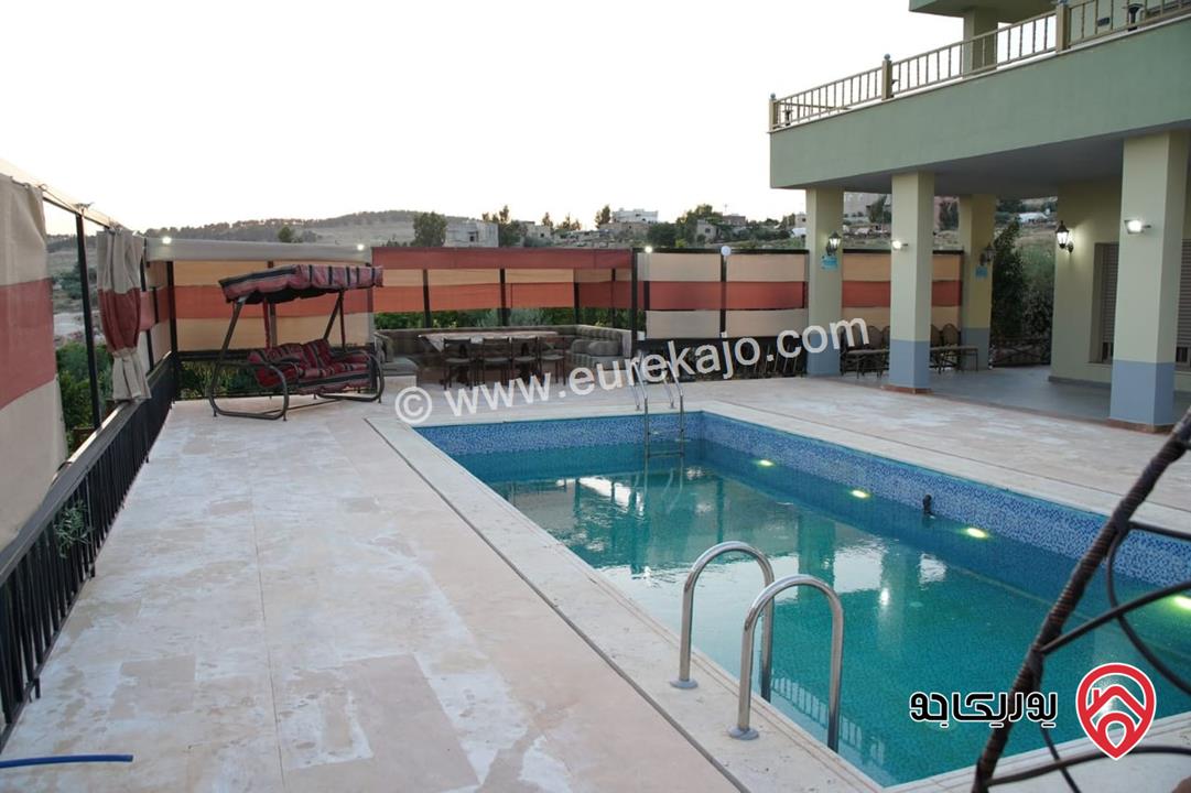 مزرعة مساحة الأرض 4092م والبناء 180م للبيع في جرش