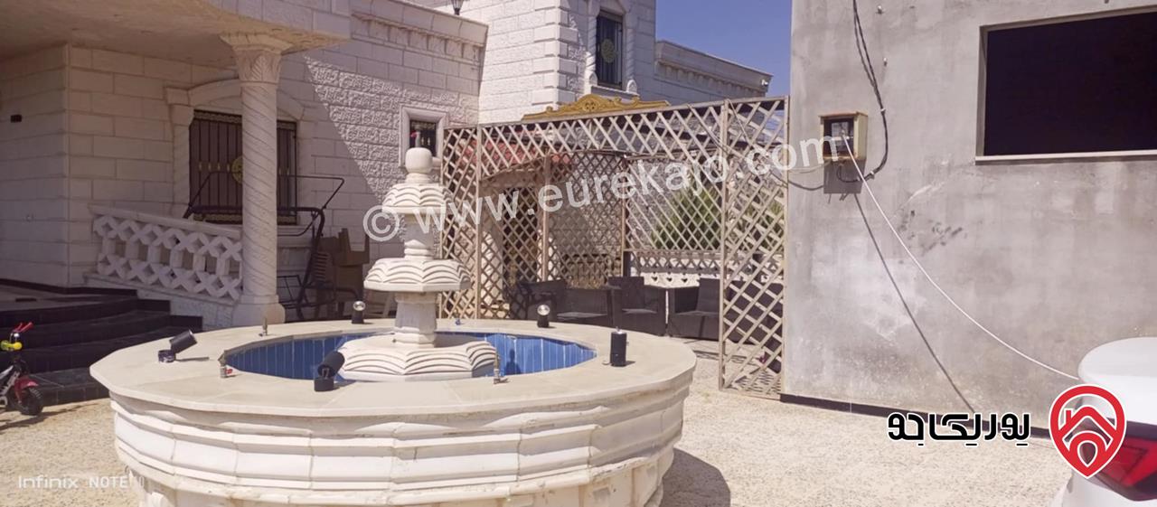 بيتين مستقلين عمار حديث على أرض 1 دونم للبيع في الرمثا الحي الغربي بجانب قصر النخيل بعيد عن الشارع الرئيسي 500م