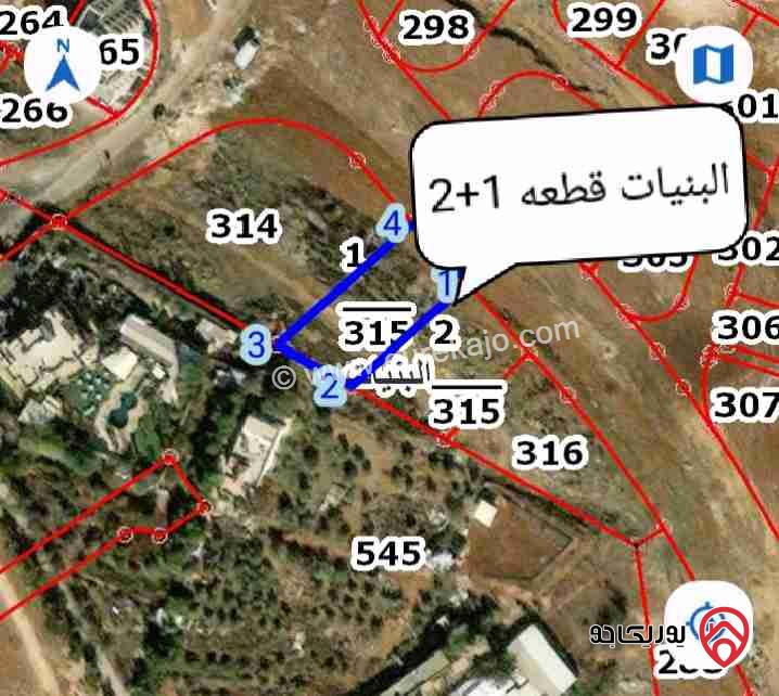 قطعة أرض مساحة 2600م للبيع في عمان - البنيات 