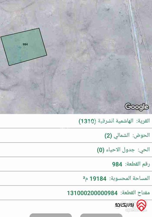 قطعتين متلاصقات كل قطعه 20 دونم للبيع في المفرق