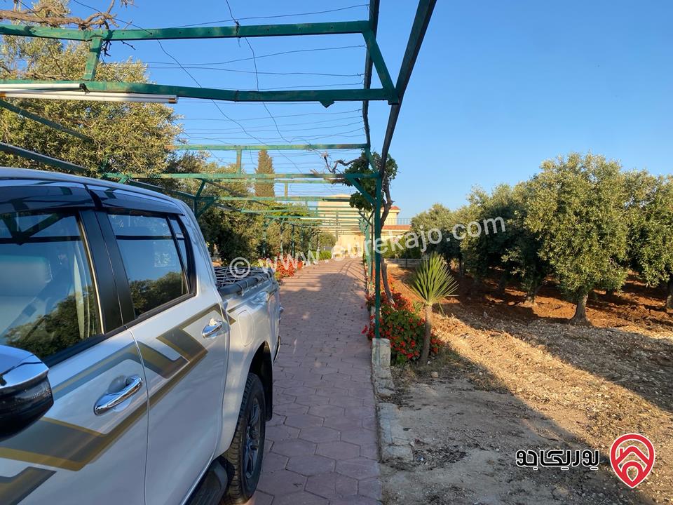 مزرعة مشجرة مساحة الأرض 10 دونم مع فيلا 200م للايجار في مادبا الفيصلية
