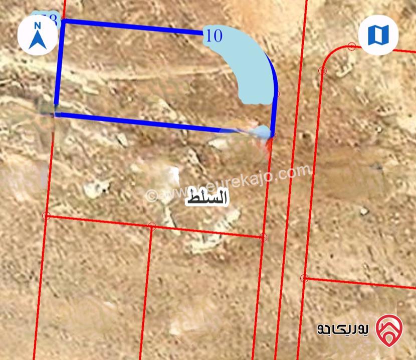 قطعة ارض مساحة 993م لقطة للبيع في اجمل مناطق السلط (السرو ) 