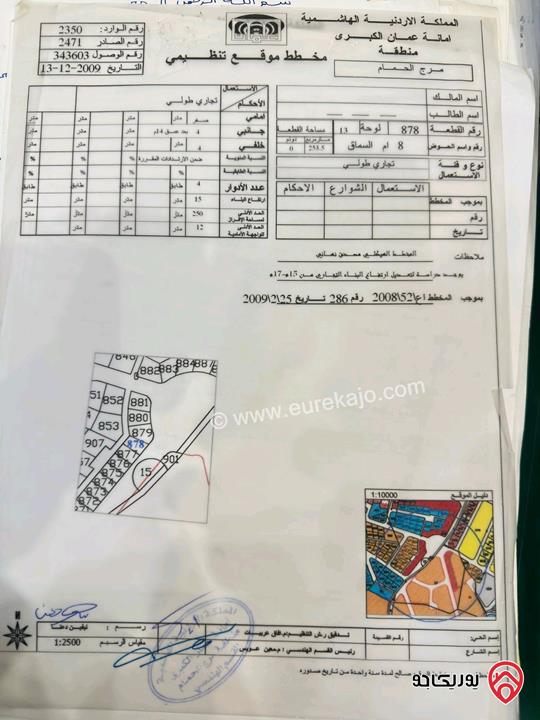 مجمع تجاري على أرض 256م للبيع فى عمان - مرج الحمام اسكان عالية