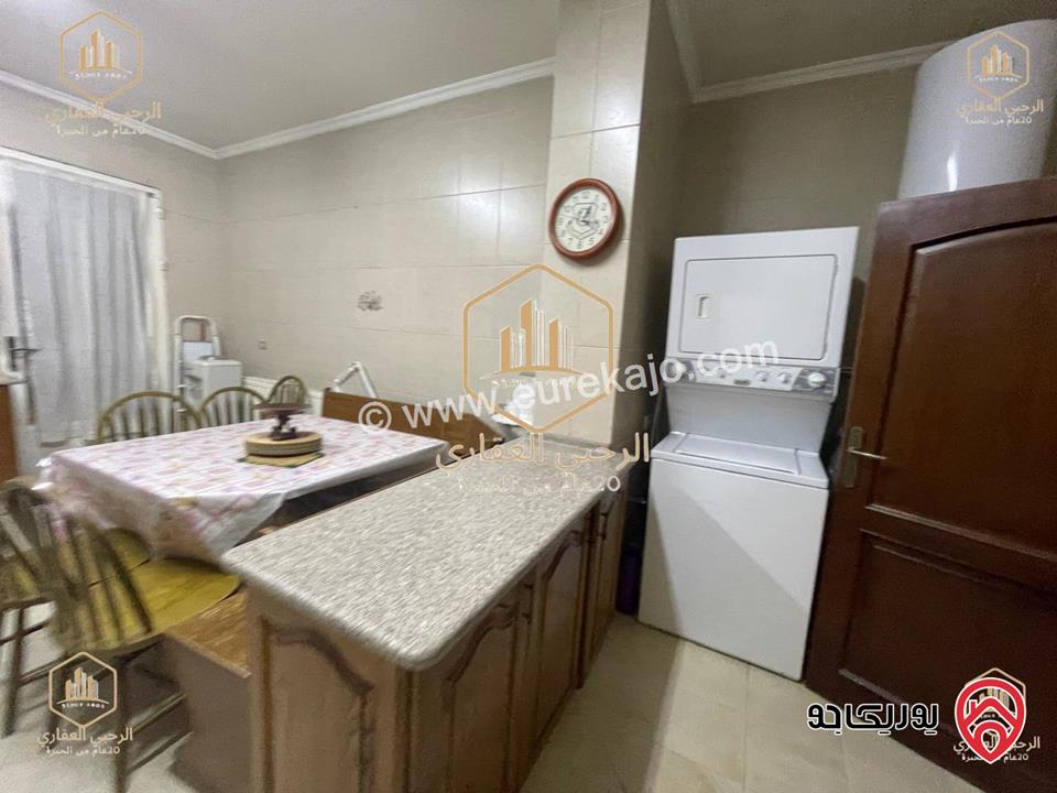 شقة مفروشة ارضية مساحة 240م داخلي و 100م خارجي للايجار في عمان - ضاحية الرشيد 