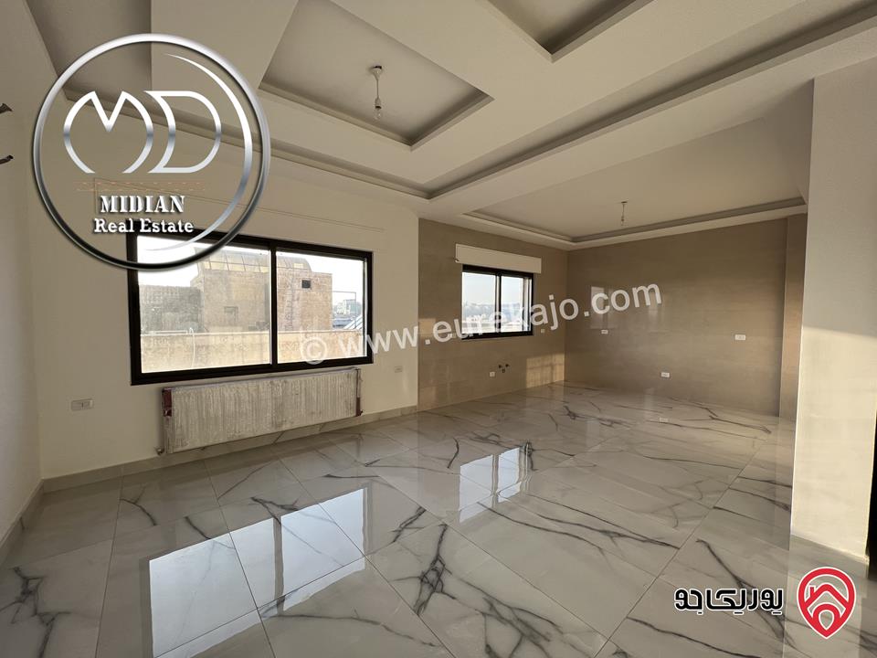 شقة دوبلكس جديدة طابق أخير مع روف للبيع في عمان - الصويفية مساحة 200م مع تراسات تشطيبات سوبر ديلوكس بسعر مميز