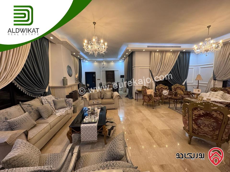 فيلا مستقلة للبيع في عمان - دابوق/ الفردوس مساحة البناء 940م ومساحة الارض 850م ومساحة الحديقة 400م والترس 50م