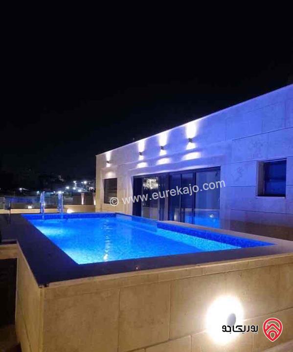 شقة ارضية مساحة 220م مع حوض سباحة للبيع في عمان - دابوق 