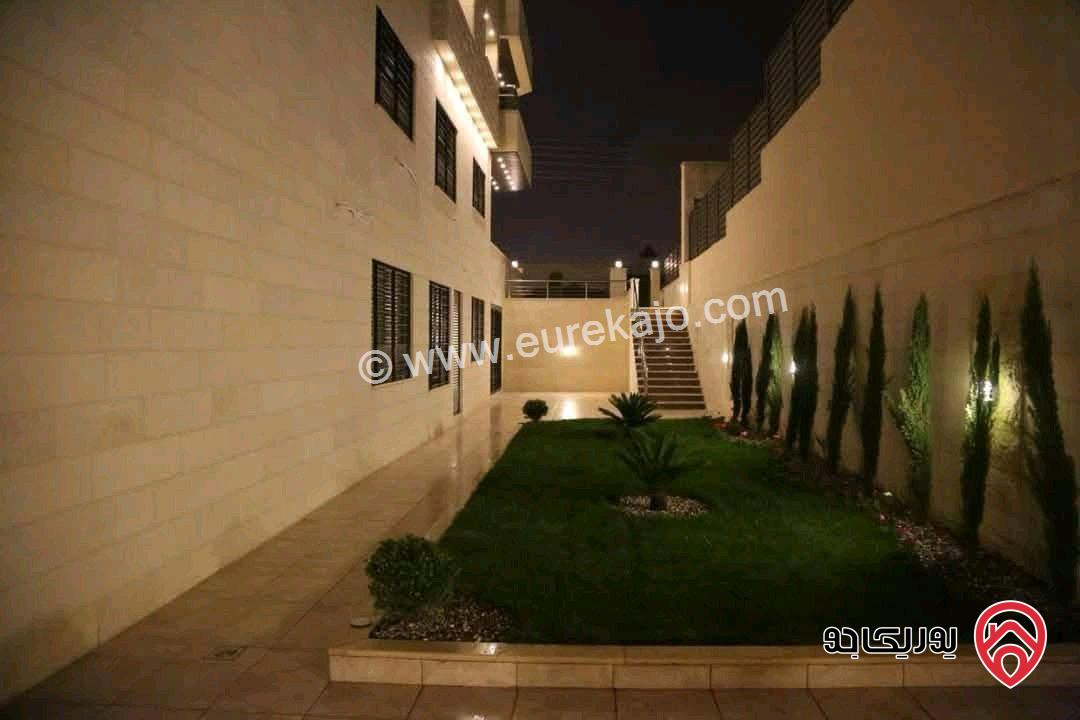 شقة سوبر ديلوكس طابق شبه ارضي مساحة 200م داخلي و 250م خارجي للايجار في عمان - ضاحية النخيل