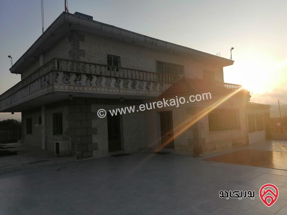 مزرعة مساحة البناء 500م على أرض 13 دونم و 553م للبيع في موبص لواء عين الباشا 