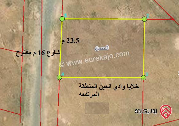 ارض 818م للبيع في اربد - من اراضي الحصن حوض خلايا وادي العين 