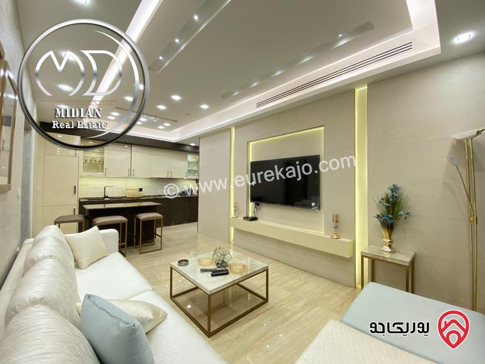 شقق مفروشة للايجار في عمان - ام السماق مساحات 100م تشطيبات و ديكورات فاخرة فرش فندقي اطلالة جميلة بأسعار مميزة