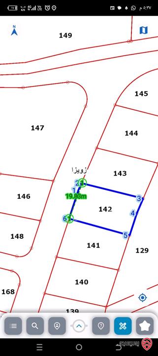 قطعة ارض مساحة 662م للبيع من أراضي جنوب عمان - زويزا تنظيم سكني قوشان مستقل 