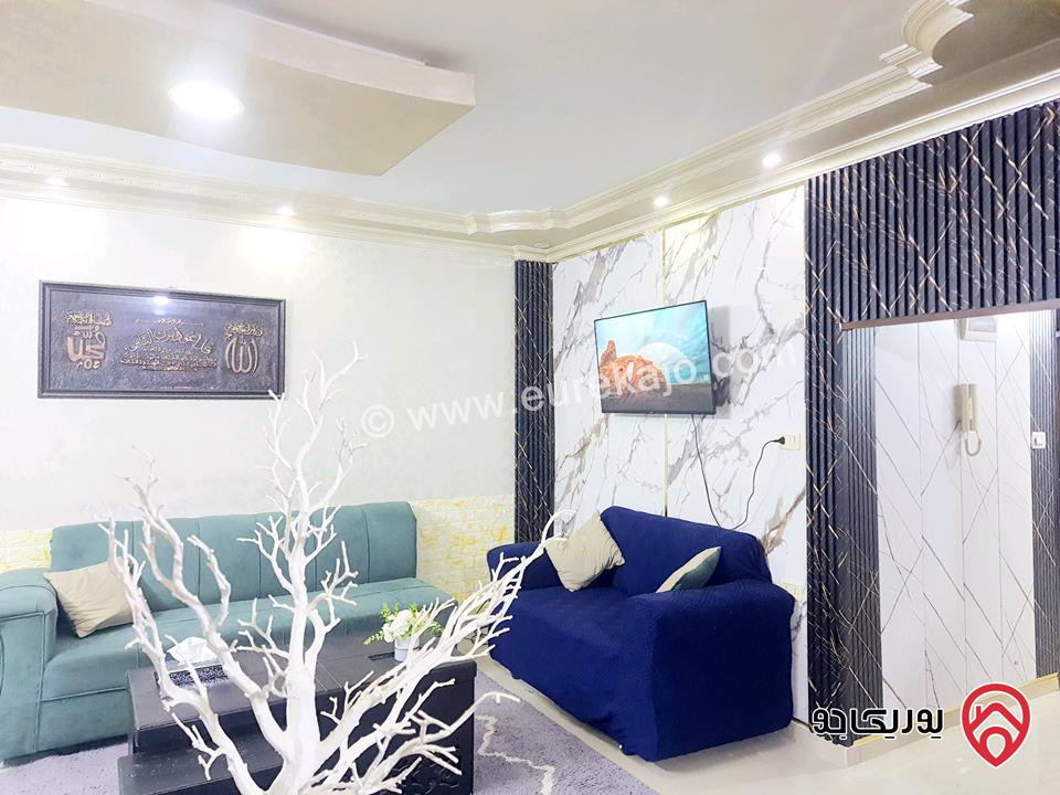 شقة مفروشة أرضية مساحة 150م للايجار في اربد - حي الراهبات 
