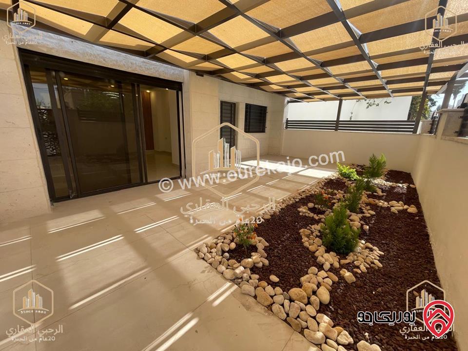 شقة ارضية جديدة مساحة 150م داخلي و 50م خارجي للايجار في عمان - الجندويل 