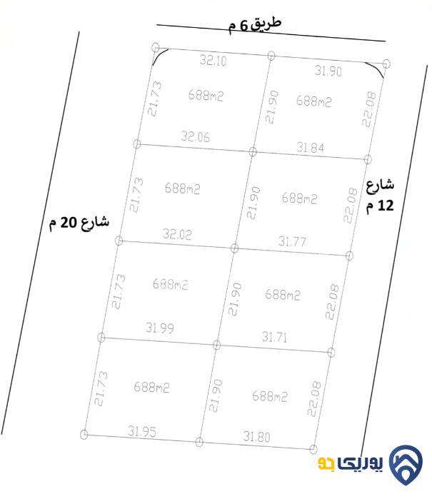 8 قطع أراضي للبيع قرب طريق اربد الدائري في اجمل مناطق حوض المراح وام الغزلان مساحة كل قطعة 688 متر مربع والسعر 35 ألف للقطعة