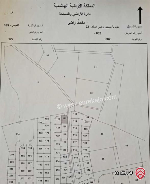 أرض مساحة 500م للبيع في الفحيص - السرو إسكان المهندسين