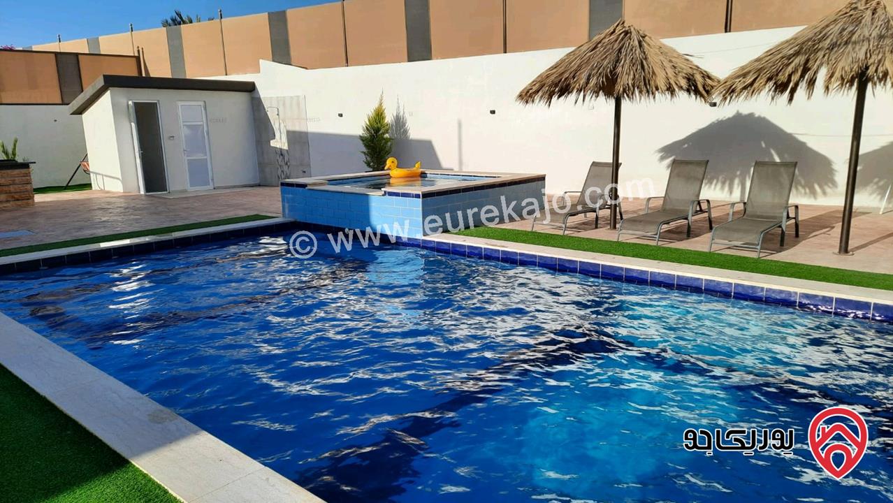 شاليه مساحة الأرض 527م والبناء 122م للبيع في منطقة الجوفة بالغور