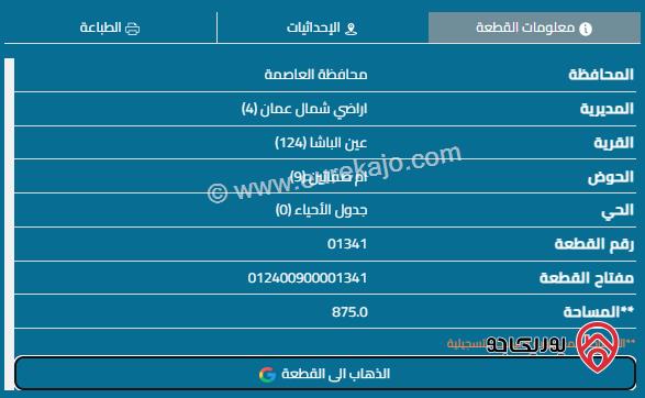 قطعة ارض للبيع في عين الباشا مقابل المتصرفية بالقرب من الصقر مول مساحتها 875م