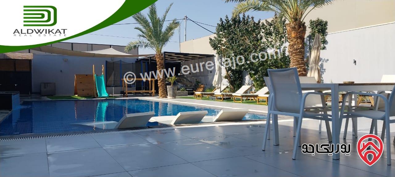 شاليه مساحة البناء 200م ومساحة الارض 660م ومساحة الحديقة 300م للبيع في الغور/منتجع البحيرة البحر الميت 