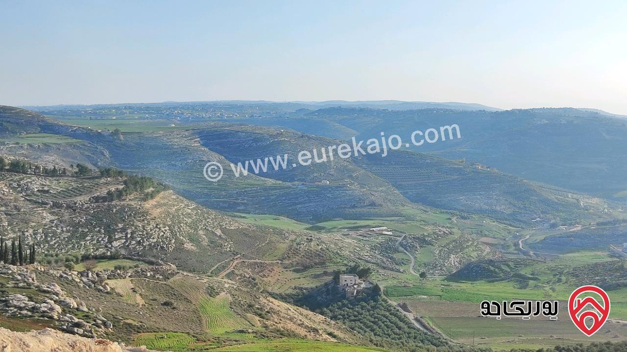 فرصة العمر ارض مساحة 3 دونم و 400م للبيع في عمان - حسبان بإطلالة مميزة على القدس و البحر الميت