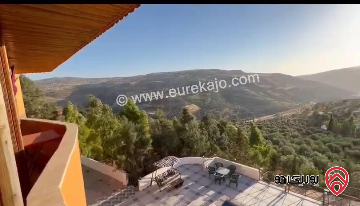 مزرعة مساحة 5 دونم بإطلالة بانورامية للبيع في محافظة جرش، الكفير قرب الشارع الرئيسي