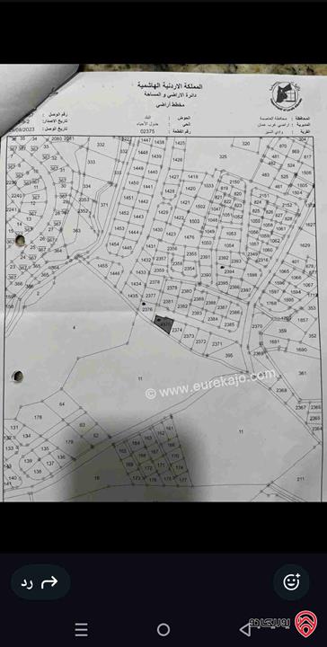 قطعة ارض سكن ج مساحة 458م للبيع في عمان - وادي السير البلد حي الميدان