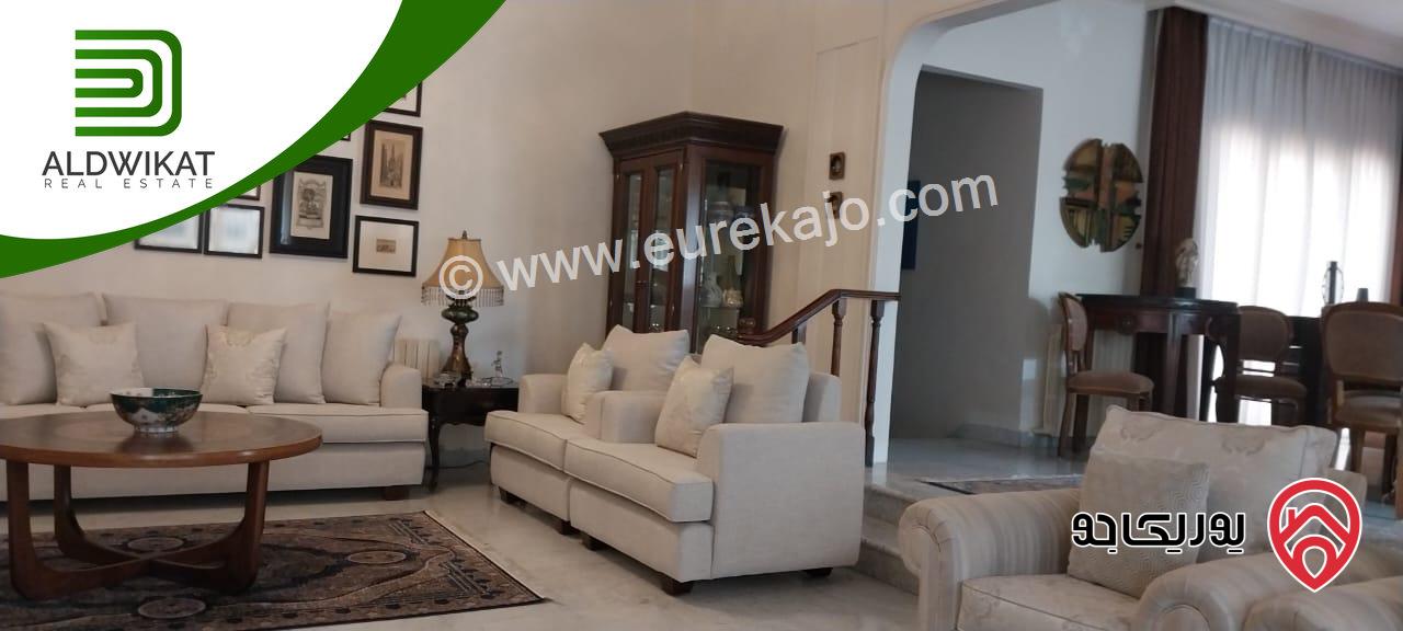 فيلا مستقلة للبيع في عمان - دابوق مساحة البناء 900م ، الارض 1580م ،الحديقة 800م والترس 400م