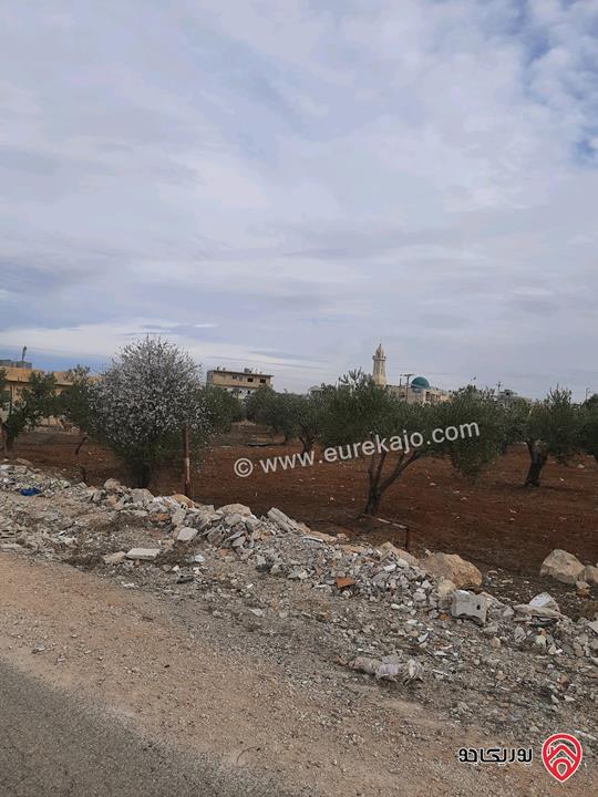 أرض مساحة 1 دونم و 74م للبيع في جرش سلحوب تبعد عن شارع الاردن تقريبا 2 كيلومتر، جميع الخدمات متوفرة ع شارع 12م