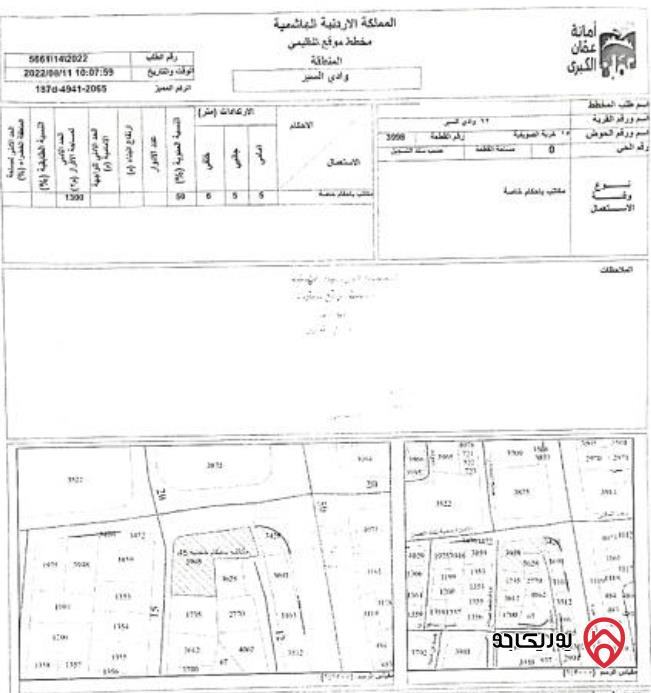 أرض مساحة 2265م للبيع في عمان - الدوار السابع