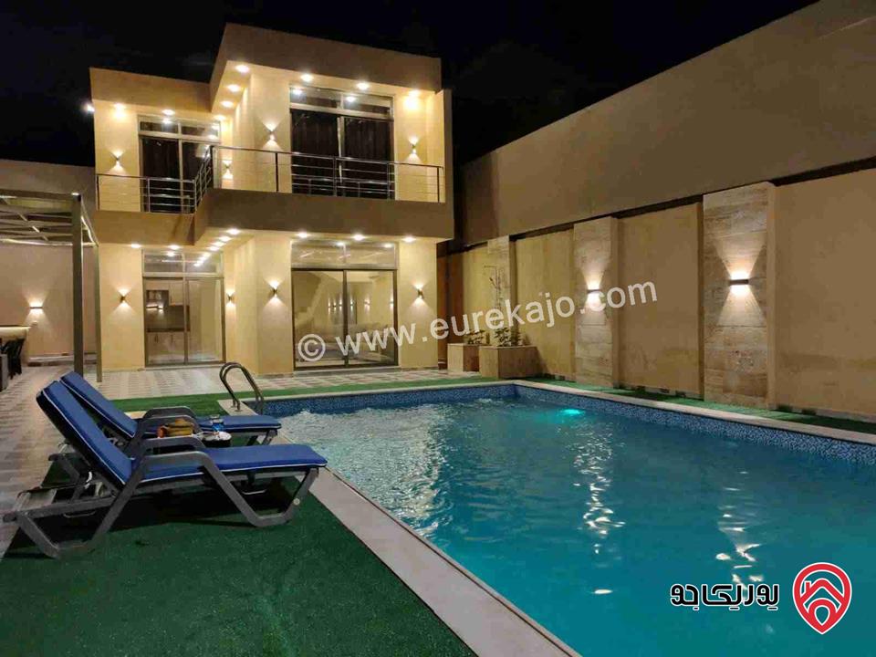 شاليه حديث البناء مساحة الأرض 288م ومساحة البناء 120م للبيع في جوفة الكفرين منطقة شاليهات