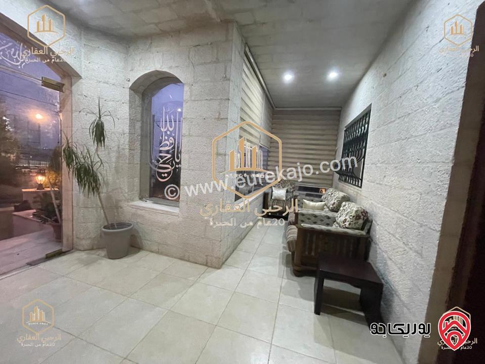 شقة مفروشة ارضية مساحة 240م داخلي و 100م خارجي للايجار في عمان - ضاحية الرشيد 