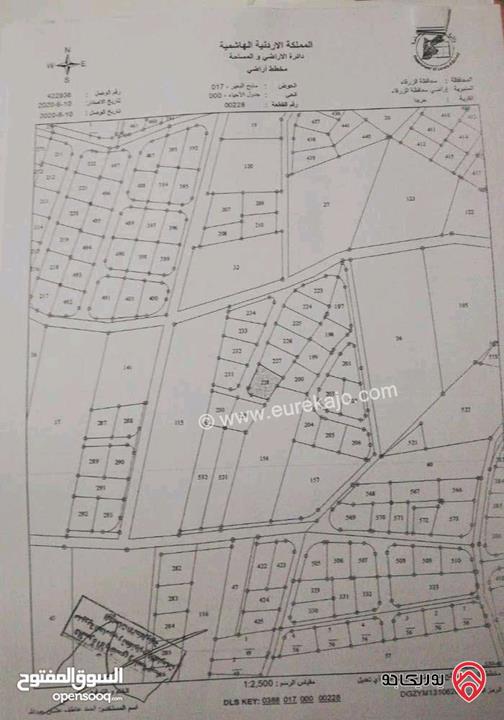 أرض مساحة 749م للبيع في الزرقاء - جريبا مذبح البعير