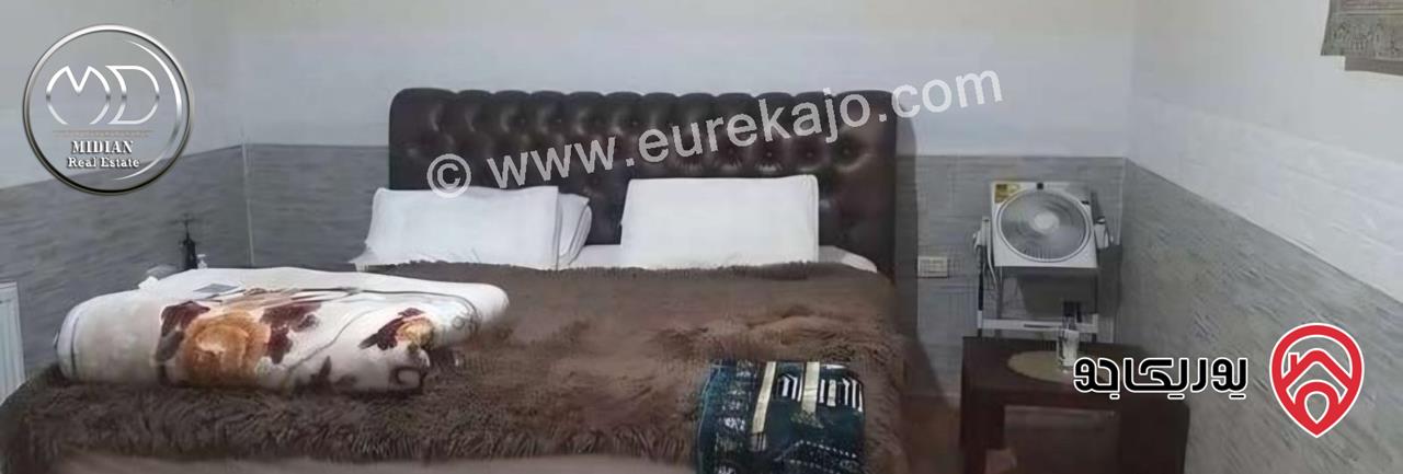 شقة شبه ارضي مفروشة للايجار في عمان - الصويفية مساحة 180م مع ترس 120م تشطيبات و فرش سوبر ديلوكس