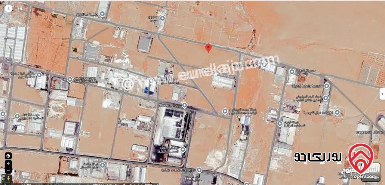 قطعة ارض صناعية صناعات خفيفة مساحة 4 دونم و 450م للبيع من أراضي جنوب عمان - القسطل واجهة على الشارع قريبة من الخدمات تصلح للاستثمار