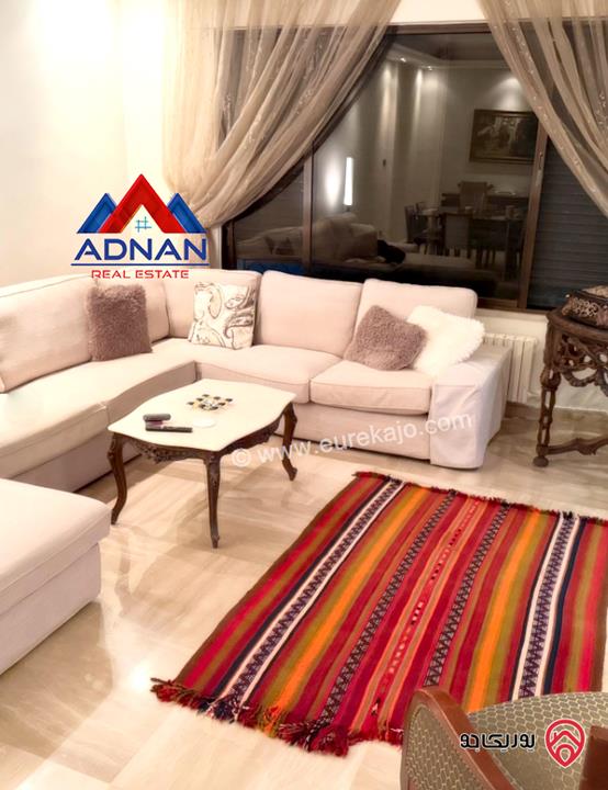 شقة ارضية مفروشة مساحة 200م داخلي و 300م خارجي للايجار في عمان - عبدون