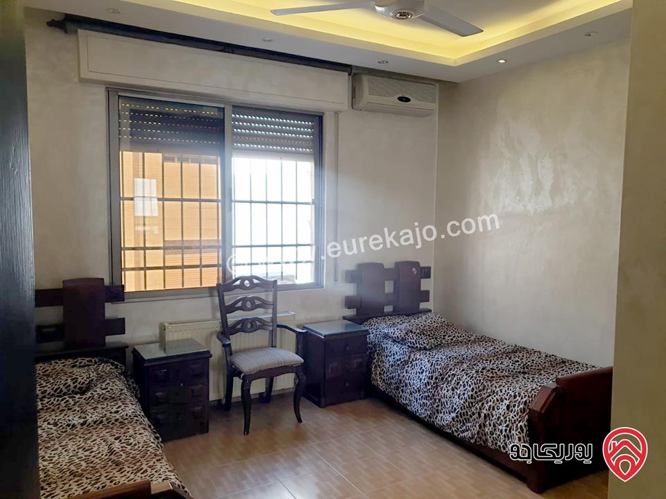 شقة مفروشة ارضية مساحة 210م مع حديقة 80م ومدخل خاص للإيجار في عمان - أم السماق