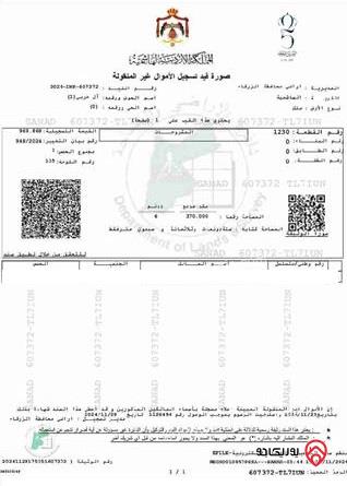 قطعة ارض للبيع مساحة 6 دونم في الزرقاء - الضليل حي عرنوس