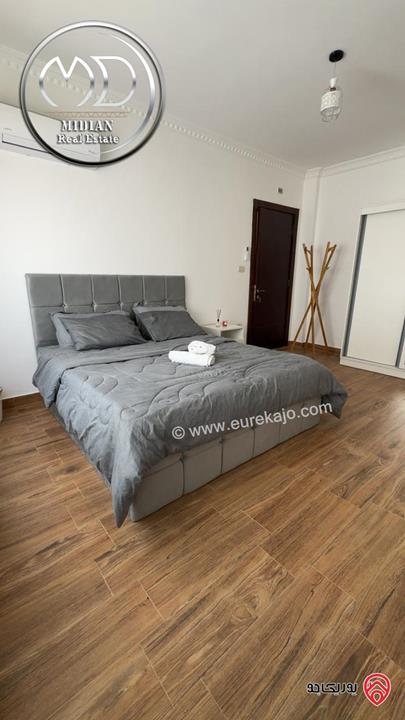 شقة مفروشة فاخرة للايجار في عمان - الدوار السابع مساحة 100م طابق ثالث تشطيبات وديكورات فندقية اطلالة جميلة