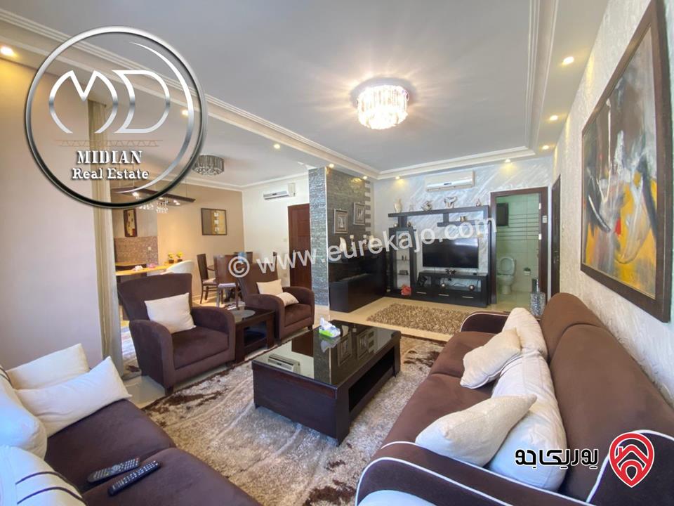 شقة مفروشة للايجار في عمان - ضاحية الامير راشد مساحة 100م طابق اول تشطيبات و فرش فاخر جداً