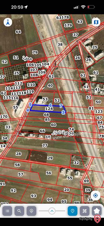 ارض مساحة 3 دونم و 59م للبيع في اربد - على الطريق الدائري وطريق جحفية 