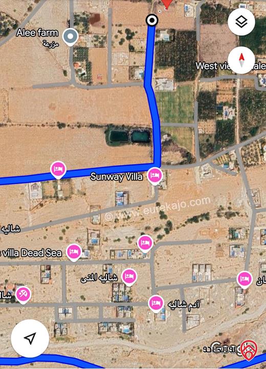 قطعة ارض مفروزة مساحة 1307م للبيع من أراضي الشونة الجنوبية في الاغوار من المالك 