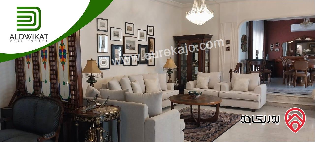 فيلا مستقلة للبيع في عمان - دابوق مساحة البناء 900م ، الارض 1580م ،الحديقة 800م والترس 400م