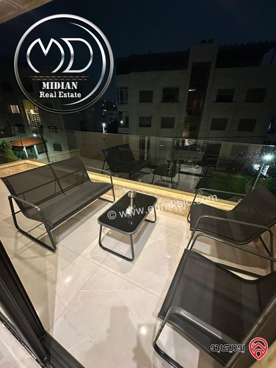 شقة مفروشة للايجار في عمان - خلدا مساحة 160م طابق ثاني تشطيبات و ديكورات فندقية فرش فاخر جداً اطلالة جميلة