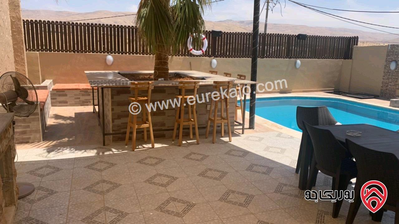 مزرعة مساحة البناء 100م على أرض 4 دونم و 952م للبيع في البحر الميت - الروضة