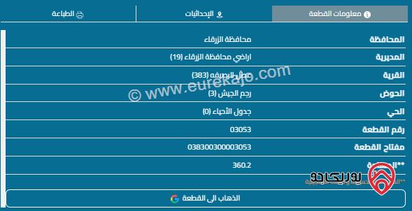 قطعة ارض مساحة 361م للبيع في ماركا 